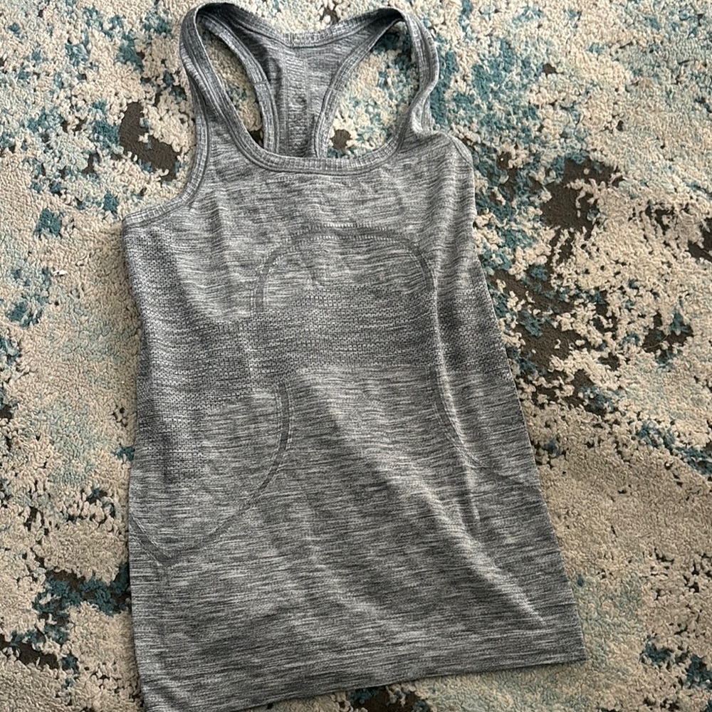 Gray Racerback Tank Top